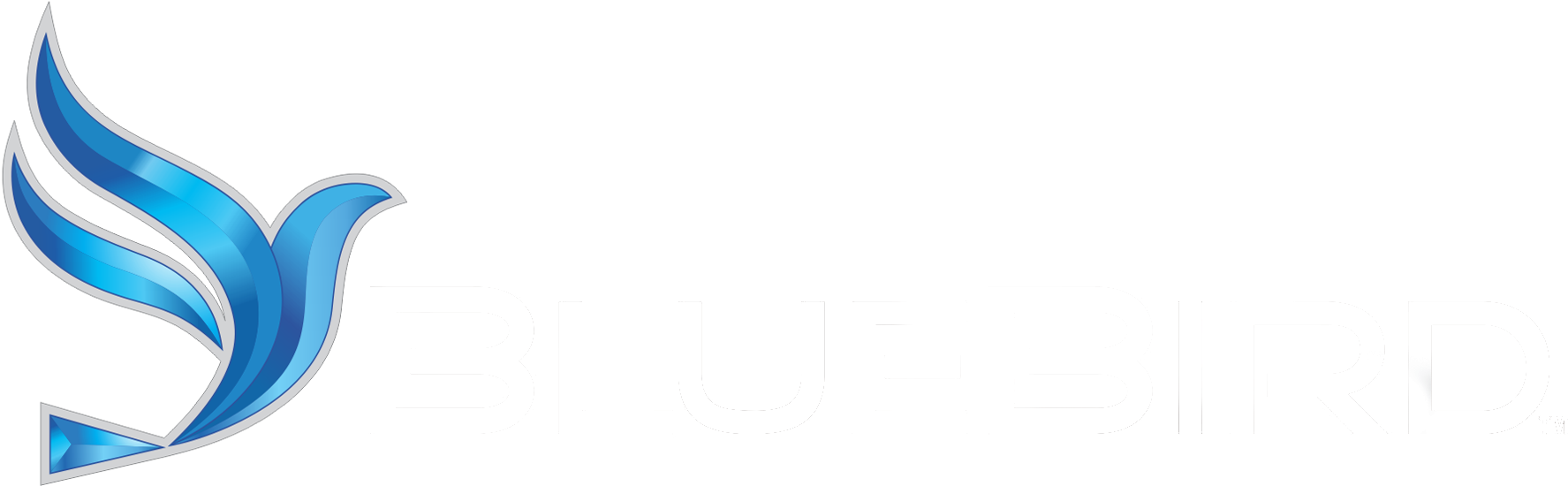 White BlueBird Logo